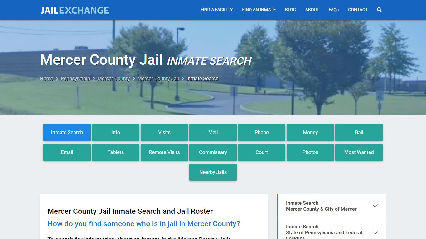 Inmate Search: Roster & Mugshots - Mercer County Jail, PA