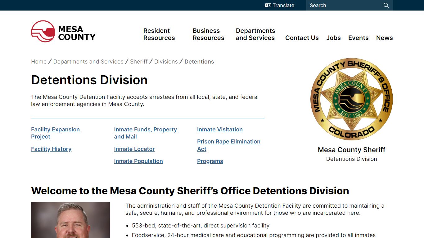Detentions Division | Mesa County - Mesa County, Colorado