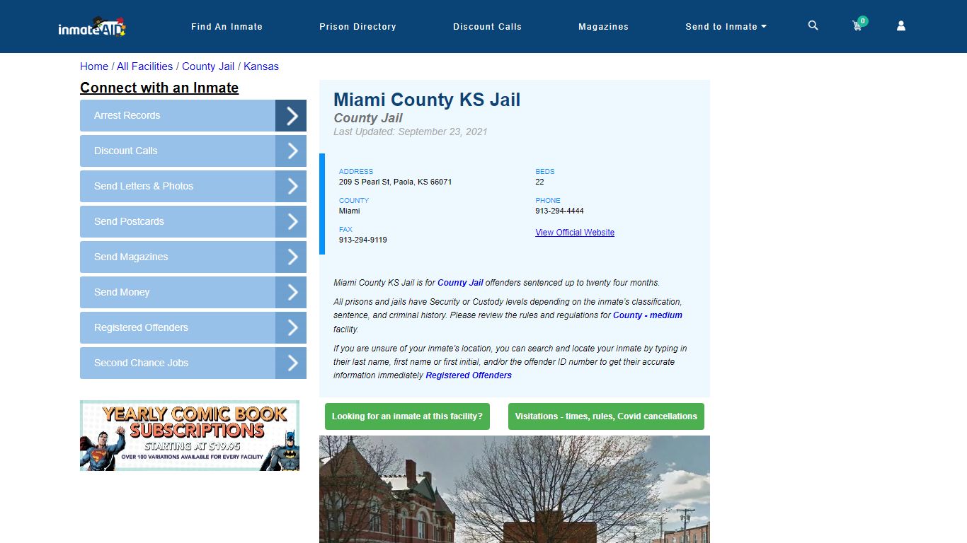 Miami County KS Jail - Inmate Locator - Paola, KS