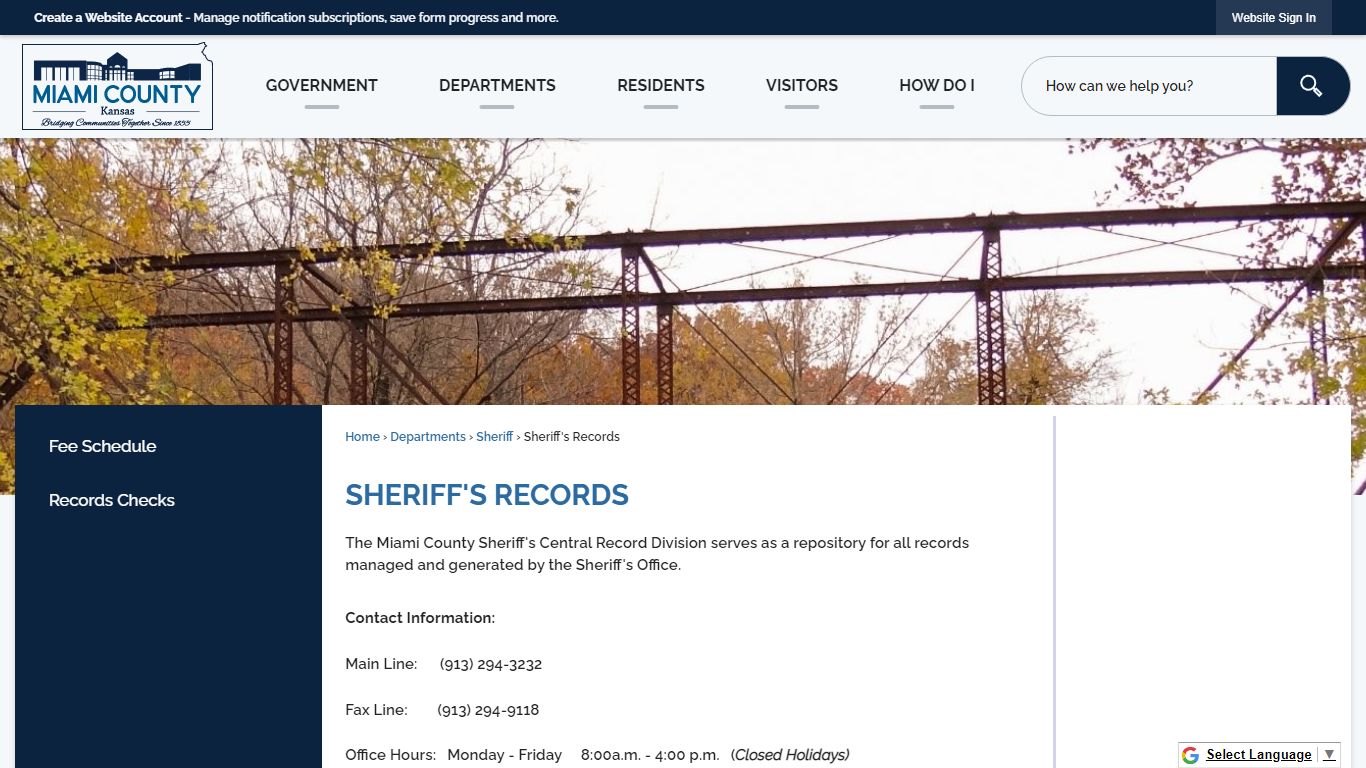 Sheriff's Records | Miami County, KS - Official Website