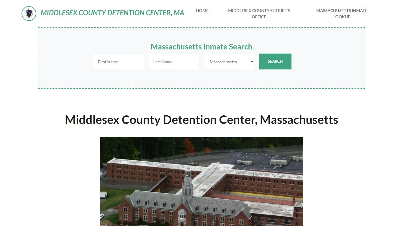 Middlesex County Detention Center, MA Inmate Roster, Offender Search