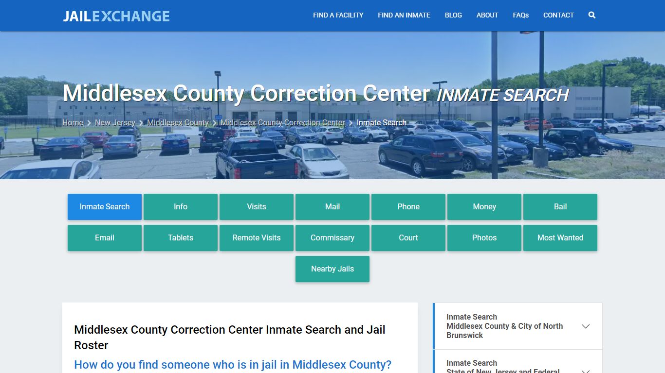 Middlesex County Correction Center Inmate Search - Jail Exchange