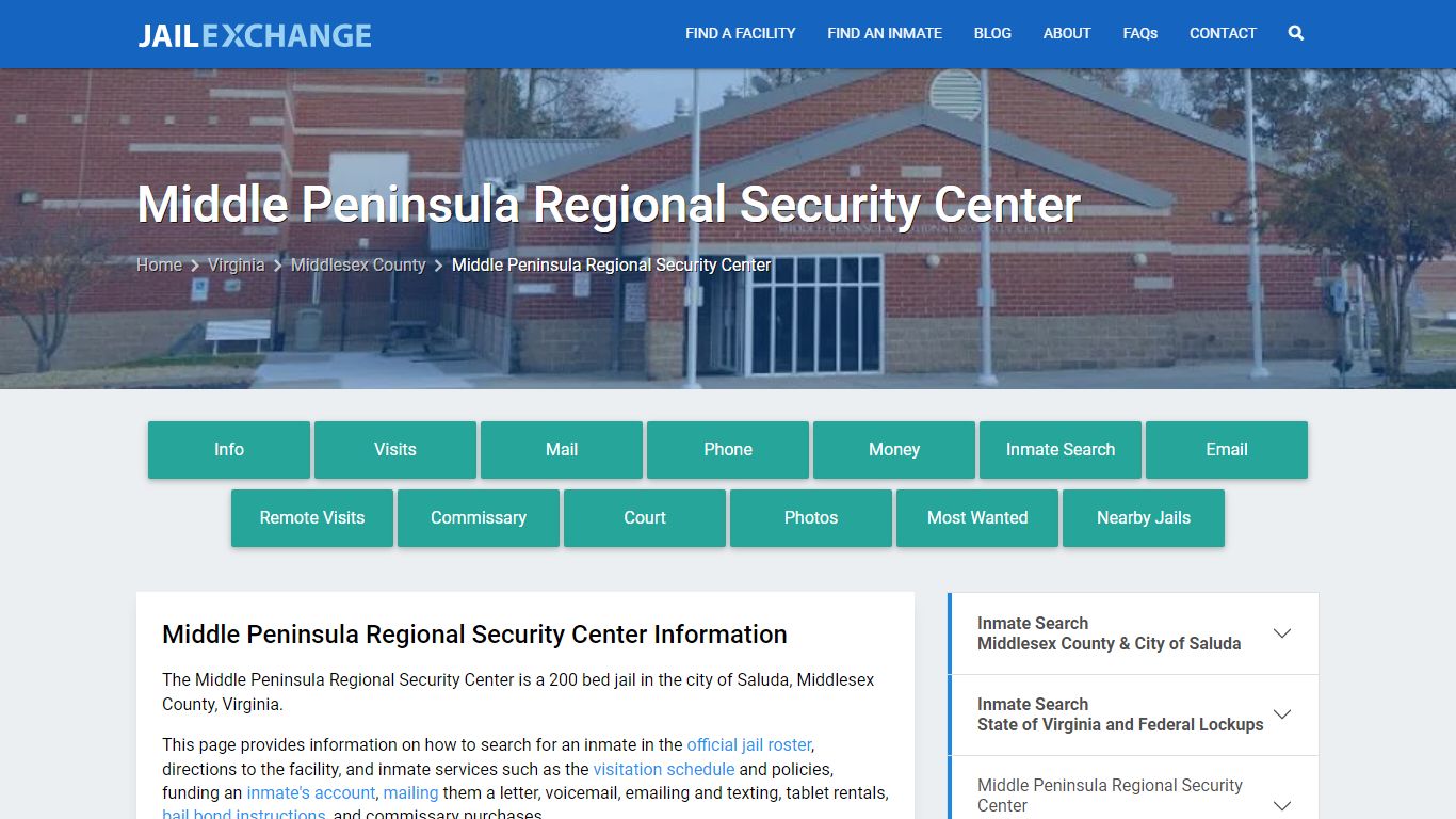 Middle Peninsula Regional Security Center - Jail Exchange