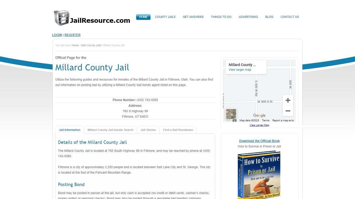 Millard County Jail Inmate Search - Inmate Lookup in Fillmore, UT