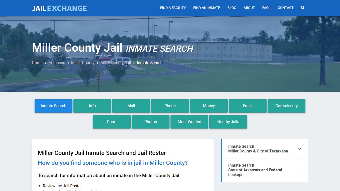 Inmate Search: Roster & Mugshots - Miller County Jail, AR