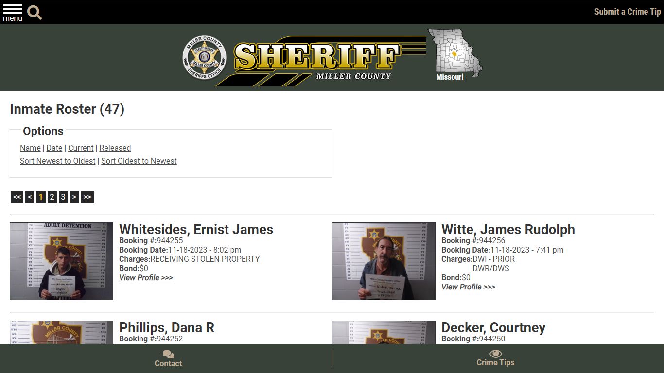 Inmate Roster (46) - Miller County Sheriff MO