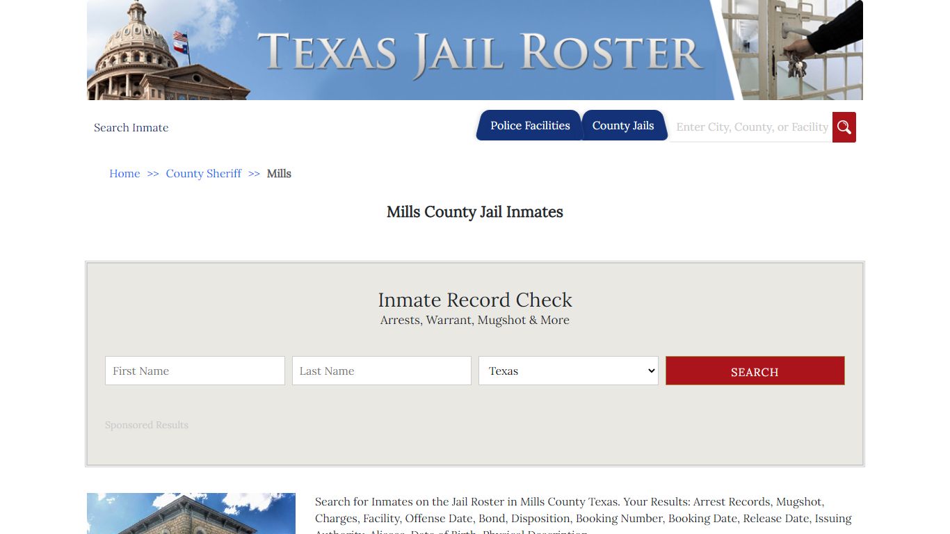 Mills County Jail Inmates | Jail Roster Search