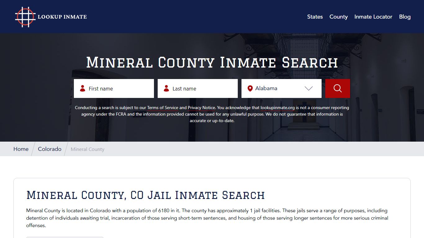 Mineral County, Colorado Jail Inmate Search - Lookup Inmate