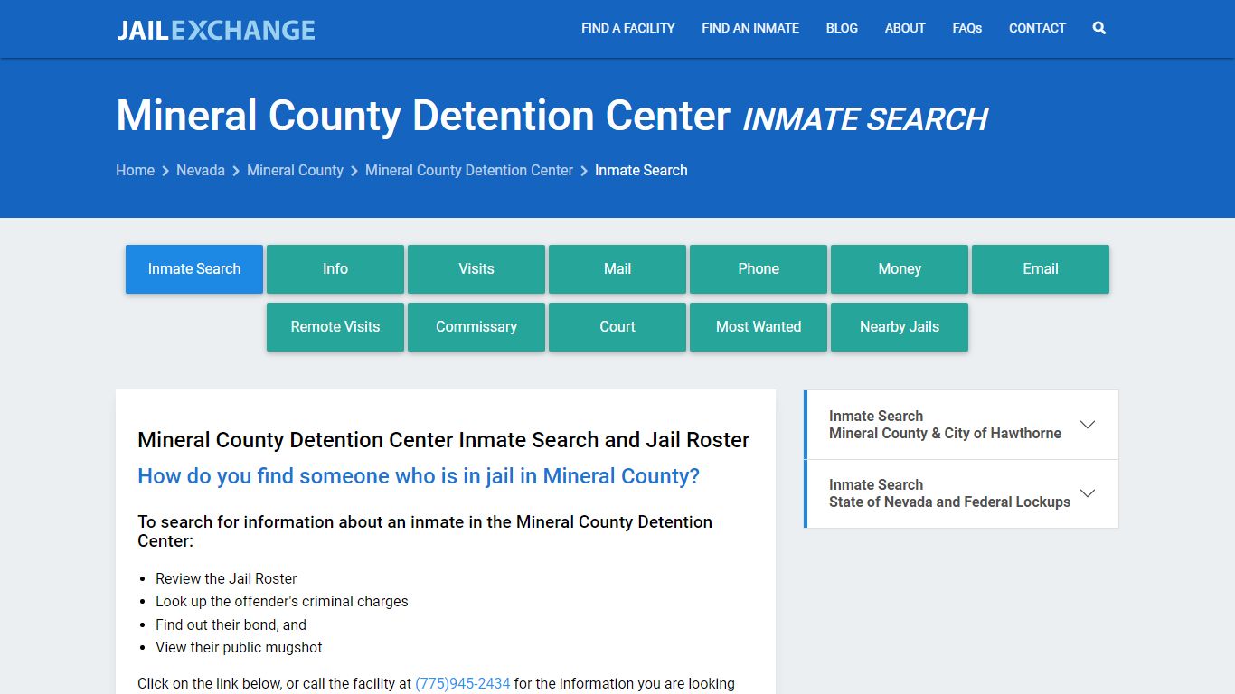 Mineral County Detention Center Inmate Search - Jail Exchange
