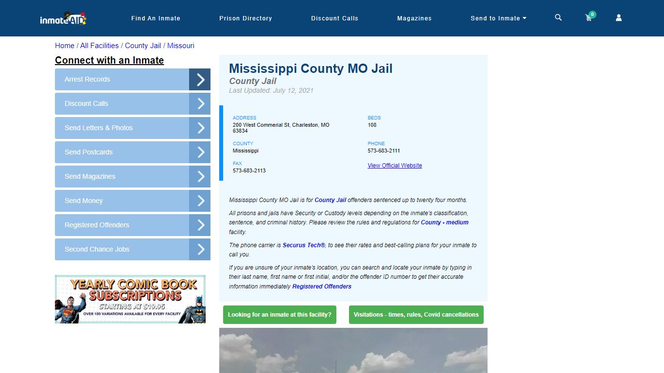 Mississippi County MO Jail - Inmate Locator - Charleston, MO