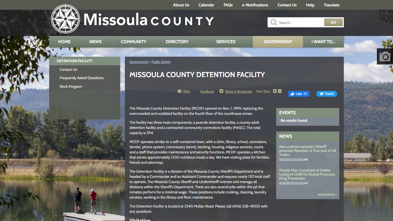 Missoula County Detention Facility | Missoula County, MT