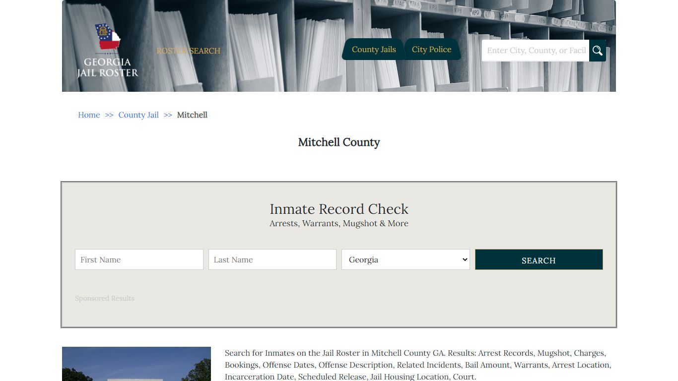 Mitchell County | Georgia Jail Inmate Search