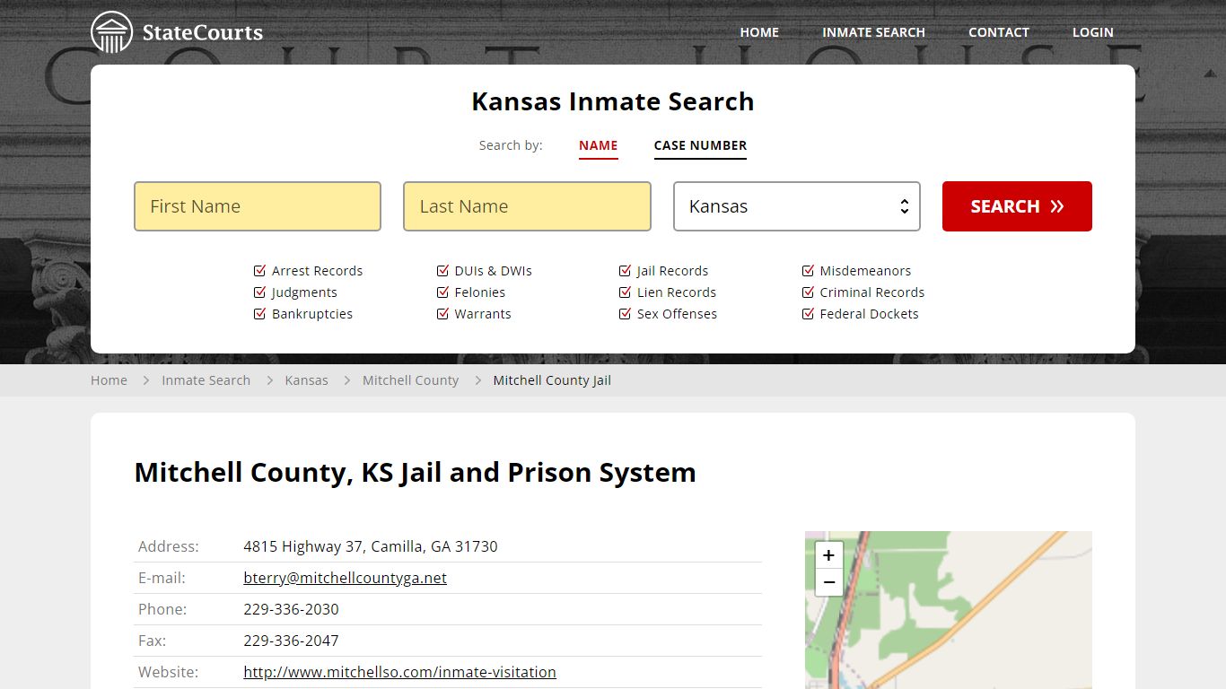 Mitchell County Jail Inmate Records Search, Kansas - StateCourts