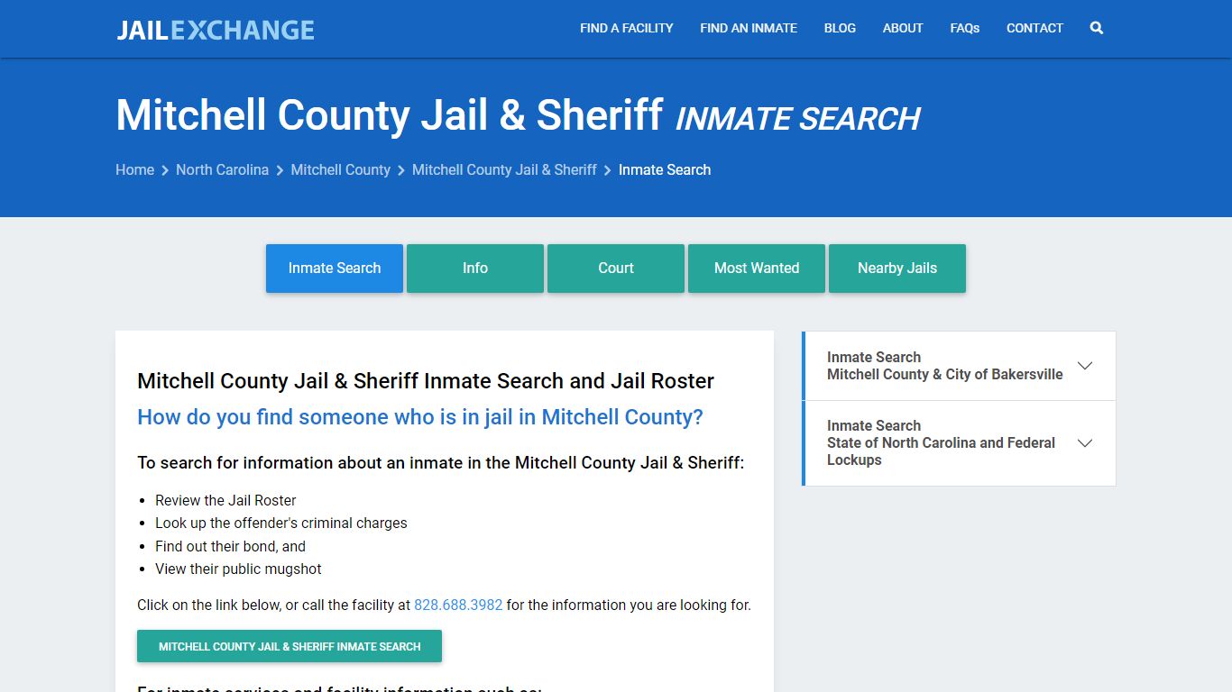 Mitchell County Jail & Sheriff Inmate Search - Jail Exchange