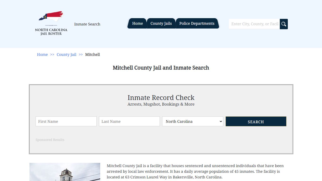 Mitchell County Jail and Inmate Search | North Carolina Jail Roster