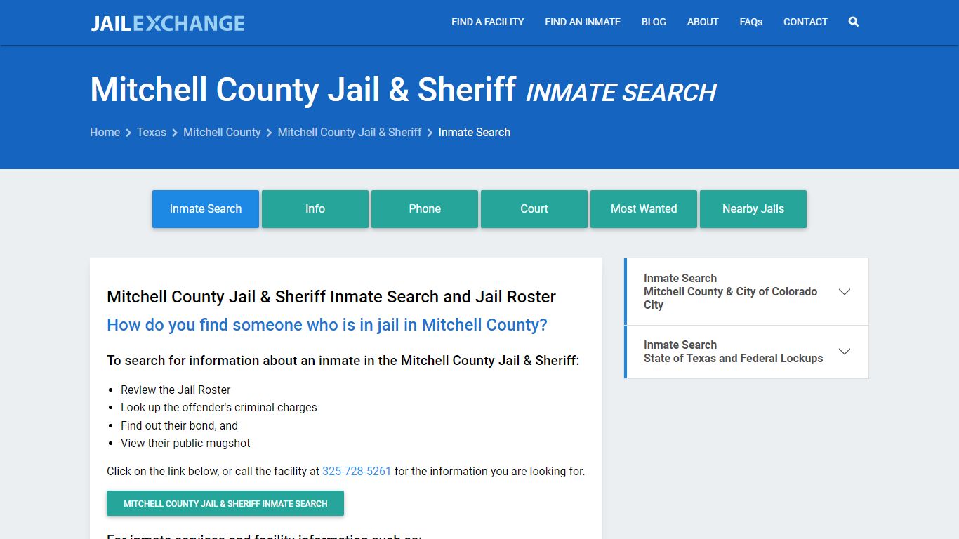 Mitchell County Jail & Sheriff Inmate Search - Jail Exchange