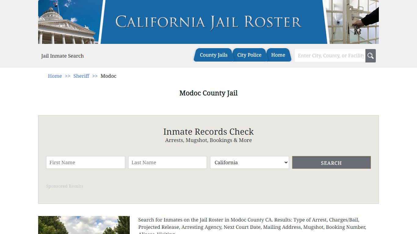 Modoc County Jail | Jail Roster Search