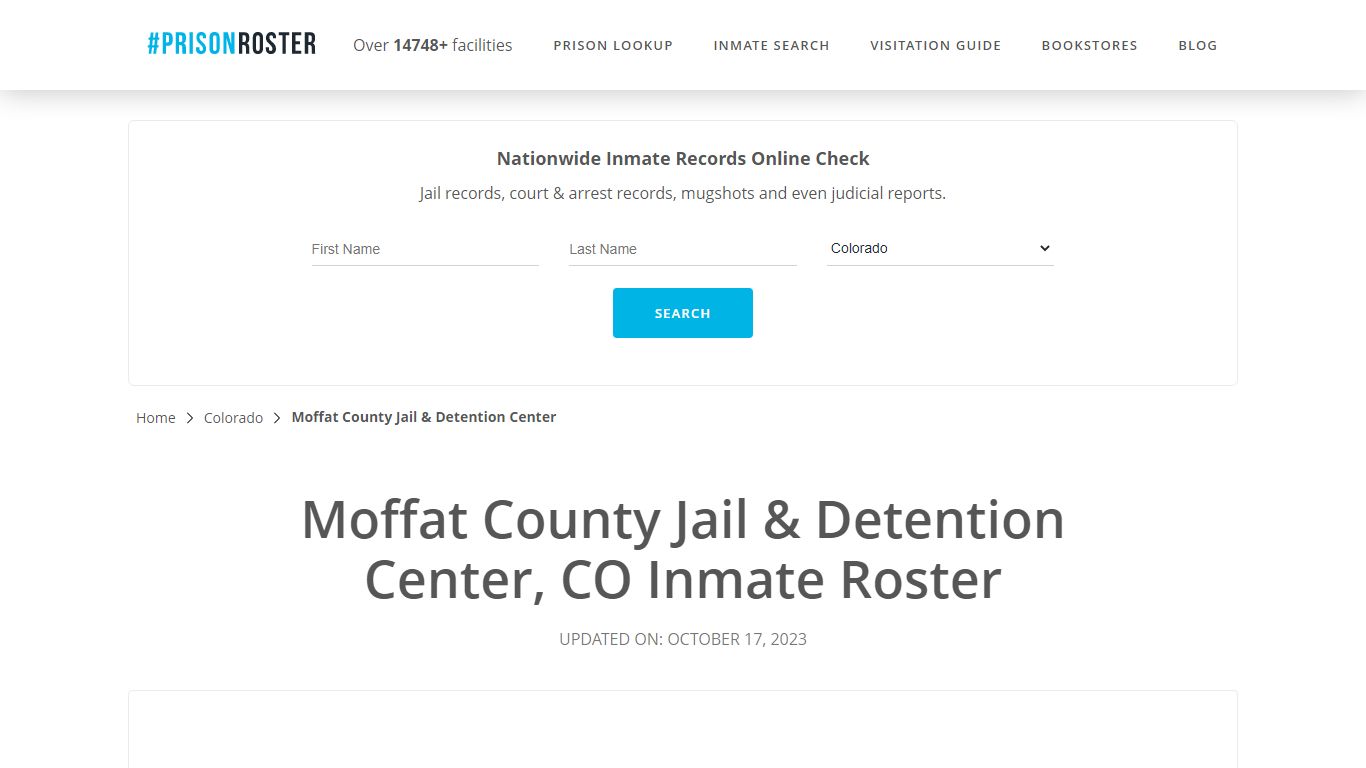 Moffat County Jail & Detention Center, CO Inmate Roster - Prisonroster