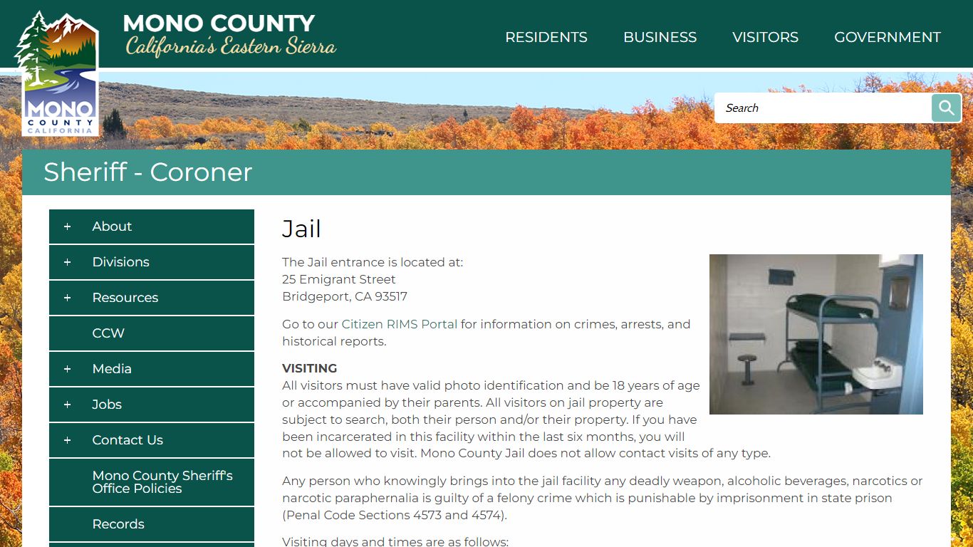 Jail | Mono County California