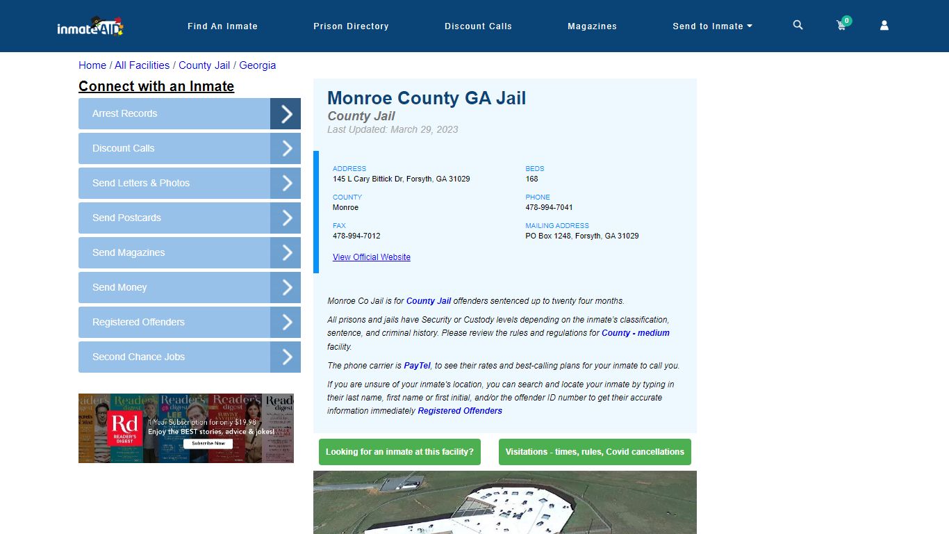 Monroe County GA Jail - Inmate Locator - Forsyth, GA