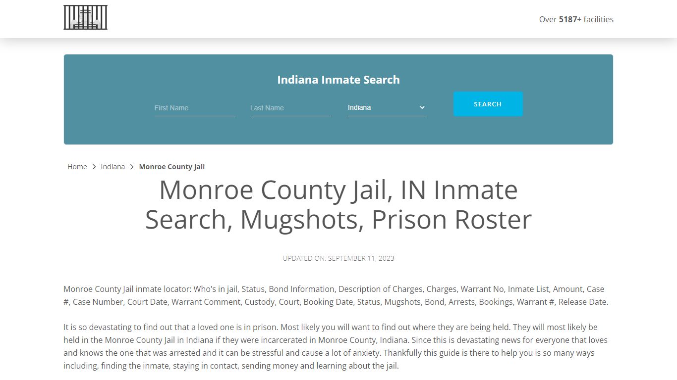 Monroe County Jail, IN Inmate Search, Mugshots, Prison Roster