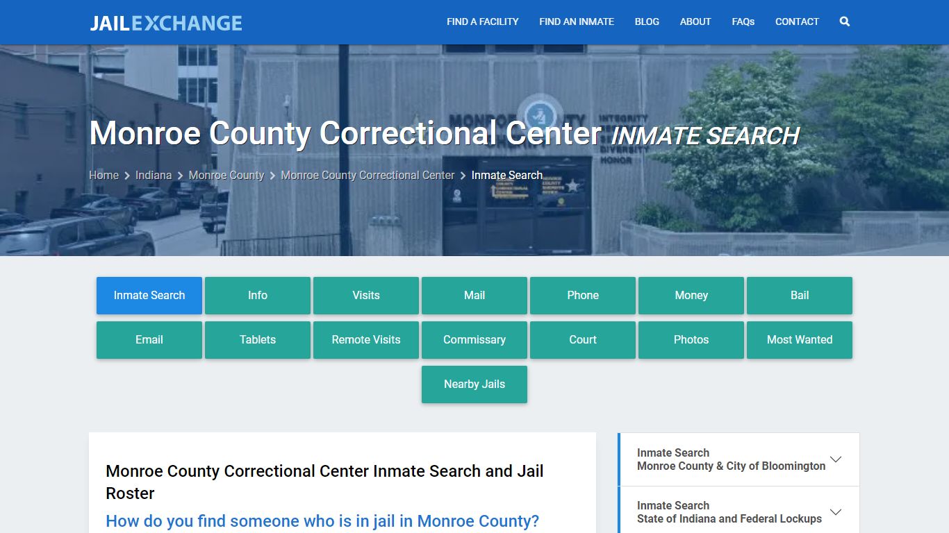 Monroe County Correctional Center Inmate Search - Jail Exchange