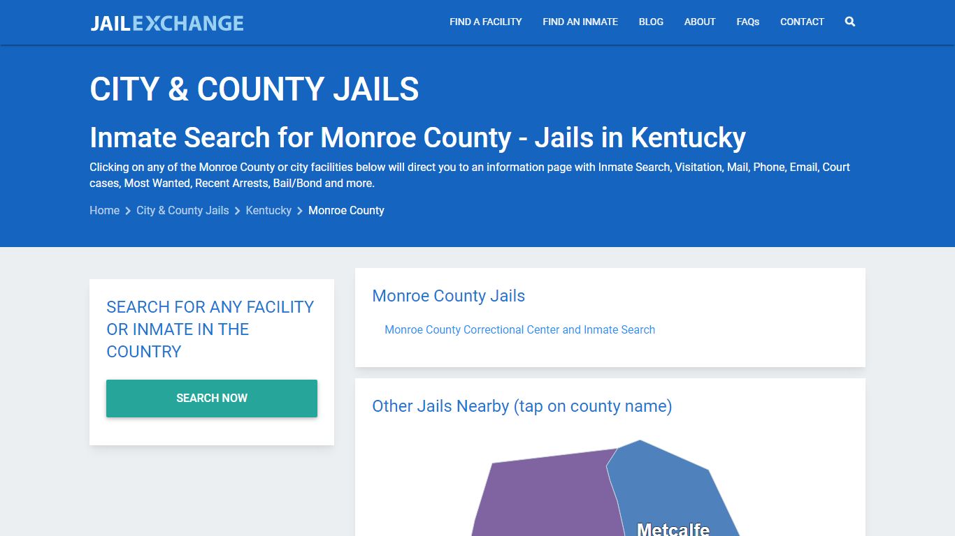 Inmate Search for Monroe County | Jails in Kentucky - Jail Exchange