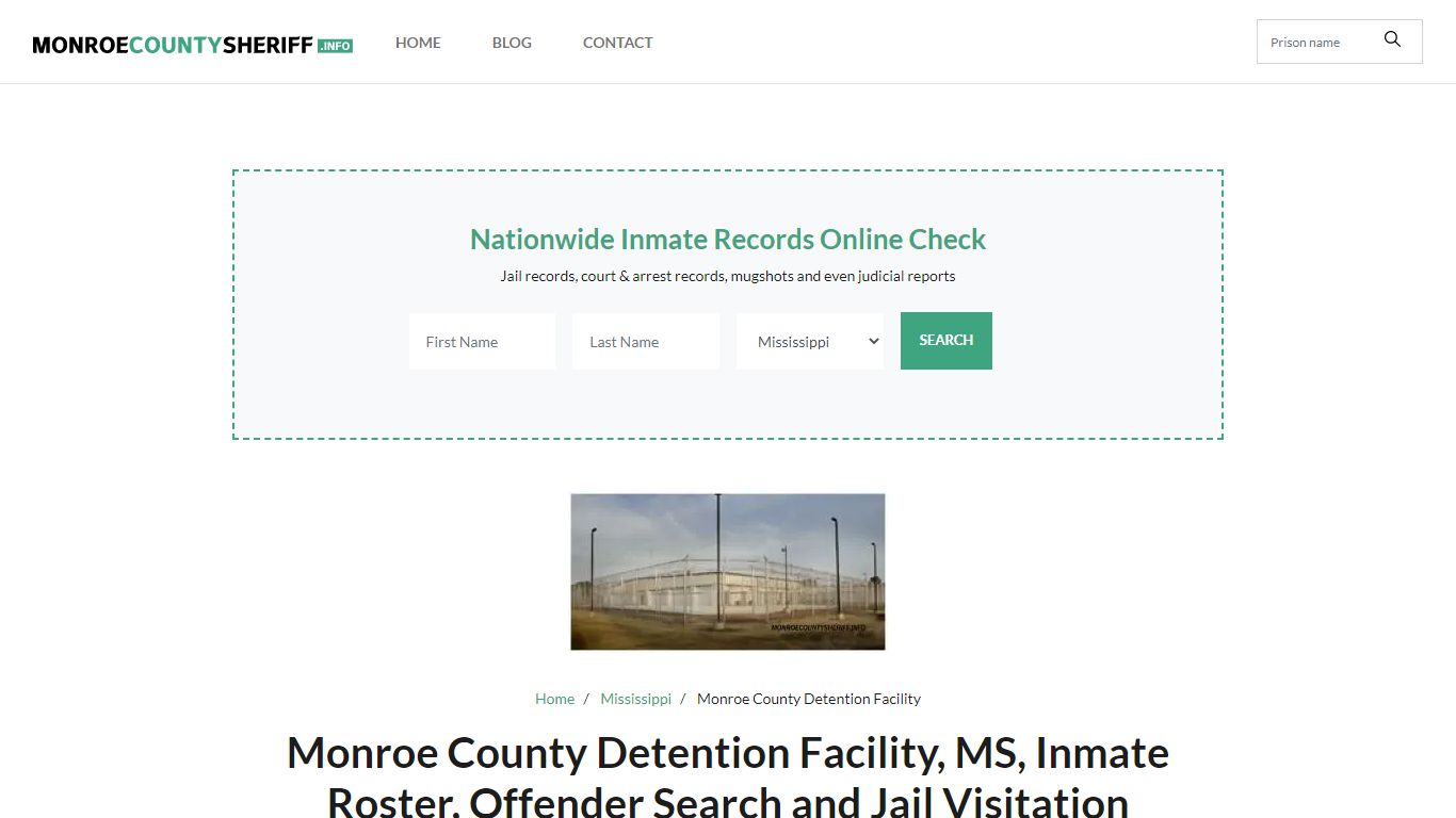 Monroe County Detention Facility, MS, Inmate Roster, Offender Search ...