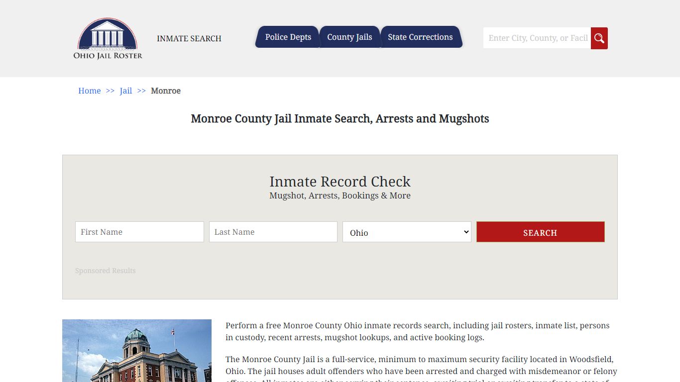 Monroe County Jail Inmate Search, Arrests and Mugshots