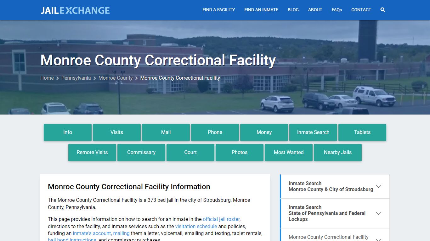 Monroe County Correctional Facility, PA Inmate Search, Information