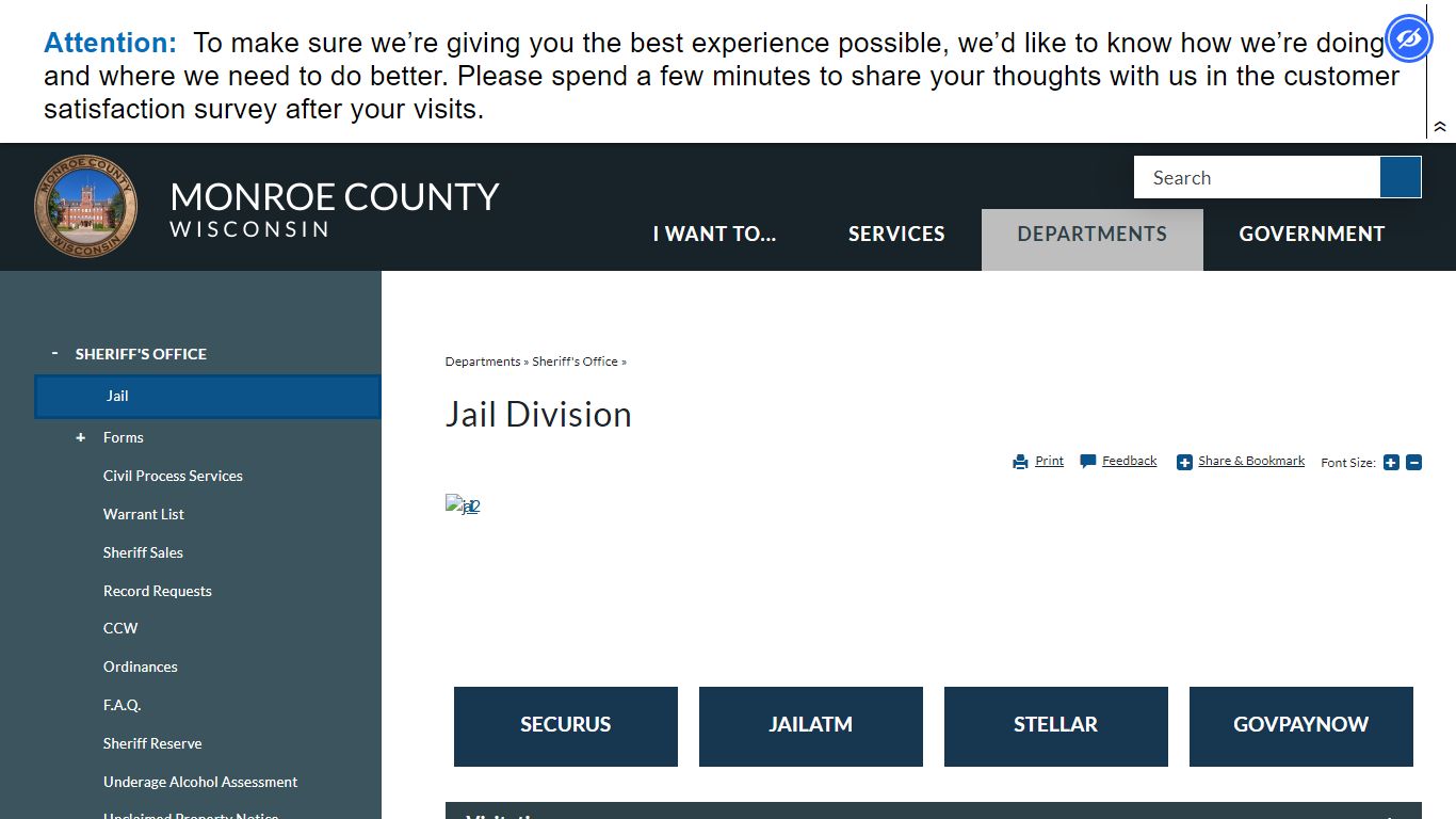 Jail Division | Monroe County, WI