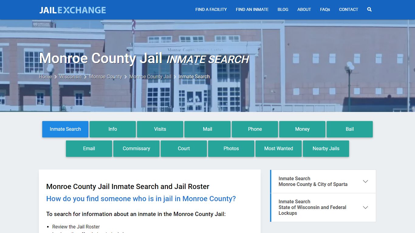 Inmate Search: Roster & Mugshots - Monroe County Jail, WI