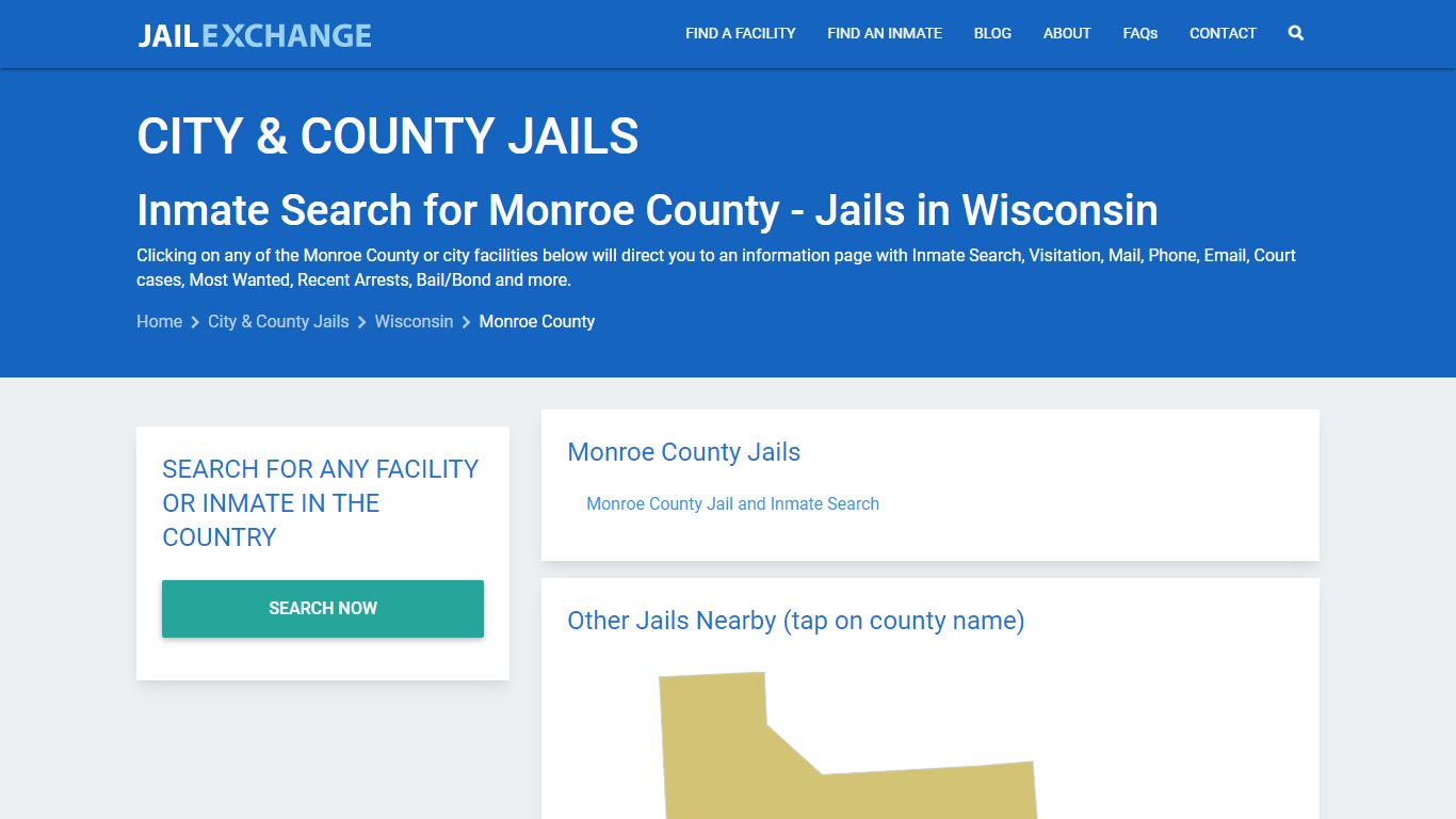 Inmate Search for Monroe County | Jails in Wisconsin - Jail Exchange