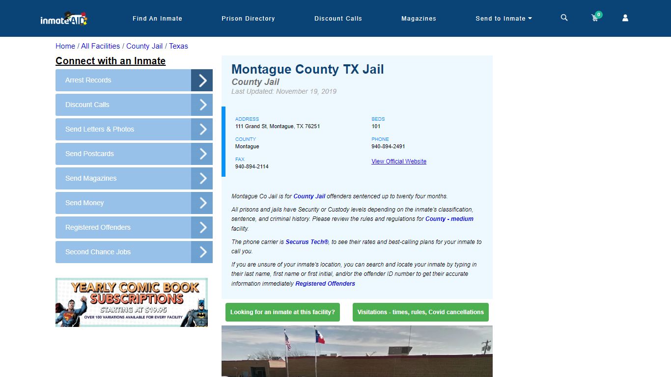 Montague County TX Jail - Inmate Locator - Montague, TX