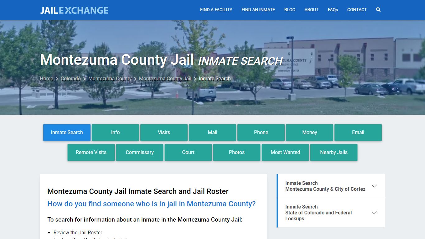 Montezuma County Jail Inmate Search - Jail Exchange