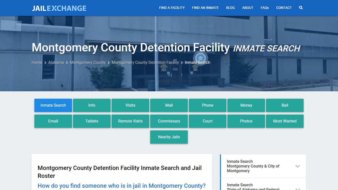 Montgomery County Detention Facility Inmate Search