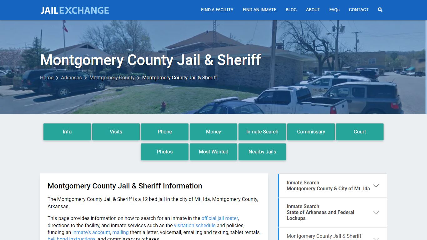 Montgomery County Jail & Sheriff, AR Inmate Search, Information