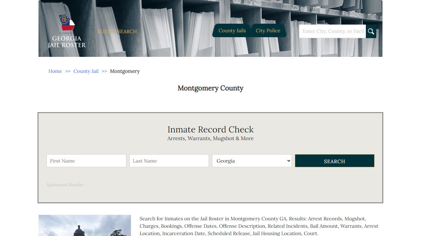 Montgomery County | Georgia Jail Inmate Search