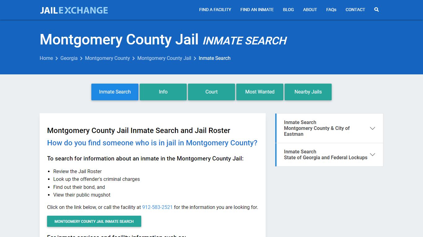 Inmate Search: Roster & Mugshots - Montgomery County Jail, GA