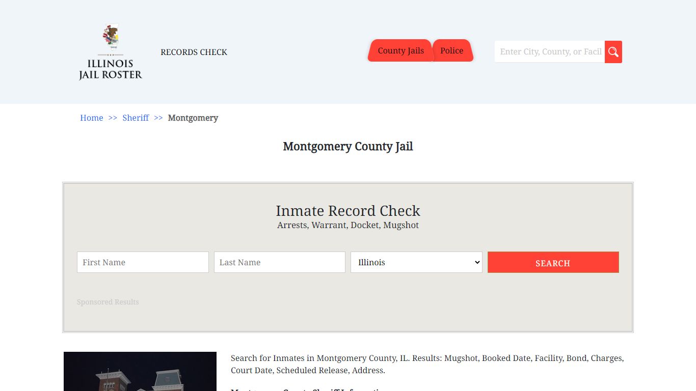 Montgomery County Jail | Jail Roster Search