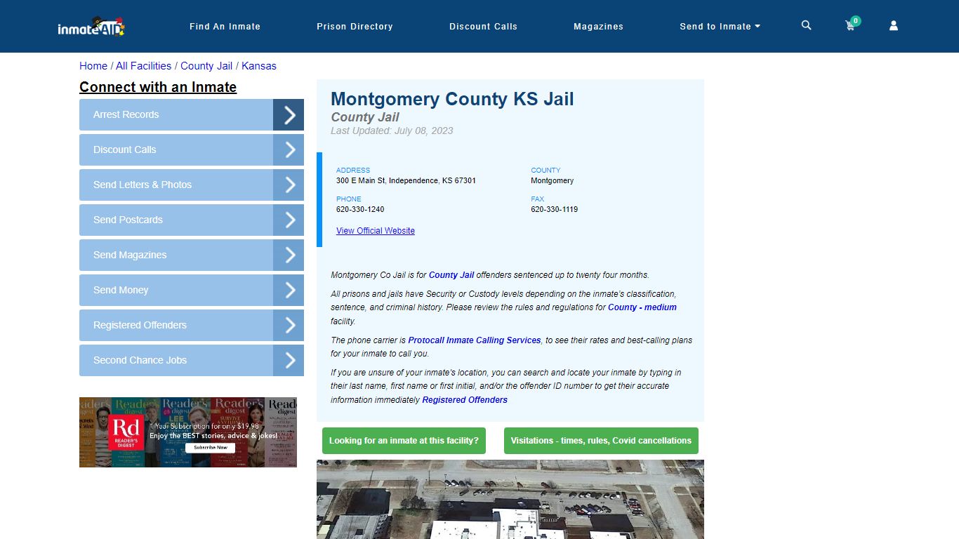 Montgomery County KS Jail - Inmate Locator - Independence, KS