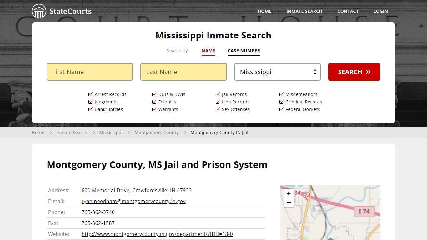 Montgomery County, MS Jail and Prison System - State Courts