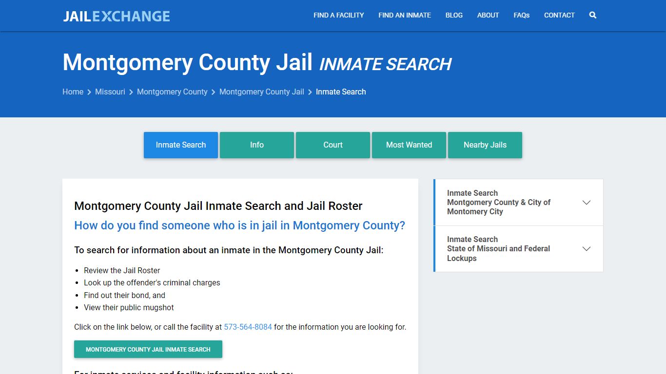 Inmate Search: Roster & Mugshots - Montgomery County Jail, MO