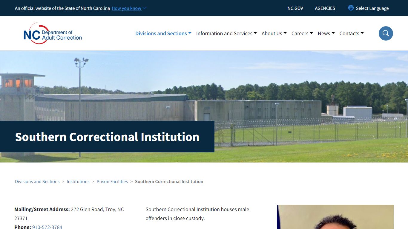 Southern Correctional Institution | NC DAC