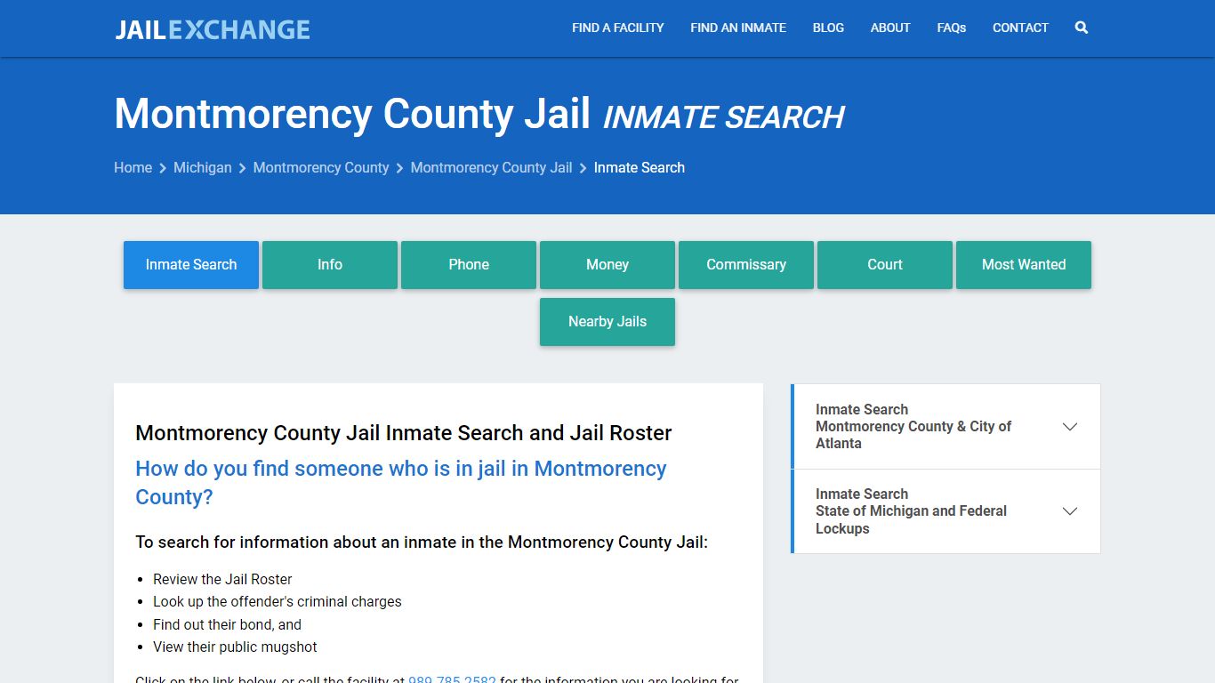 Inmate Search: Roster & Mugshots - Montmorency County Jail, MI