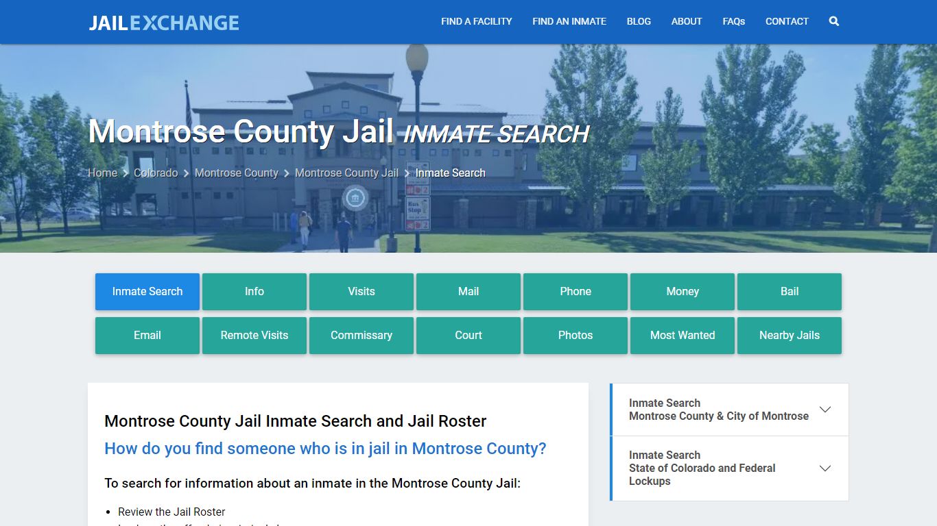 Montrose County Jail Inmate Search - Jail Exchange