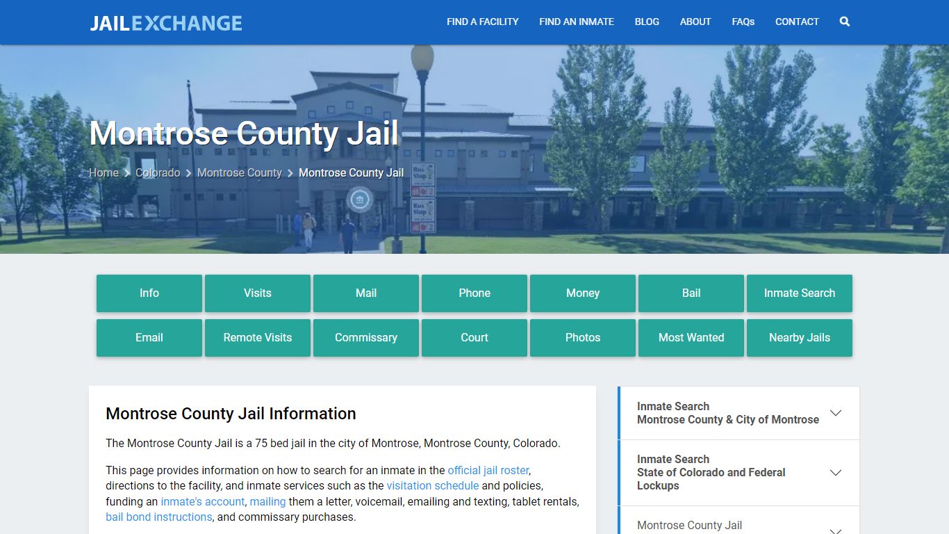 Montrose County Jail, CO Inmate Search, Information