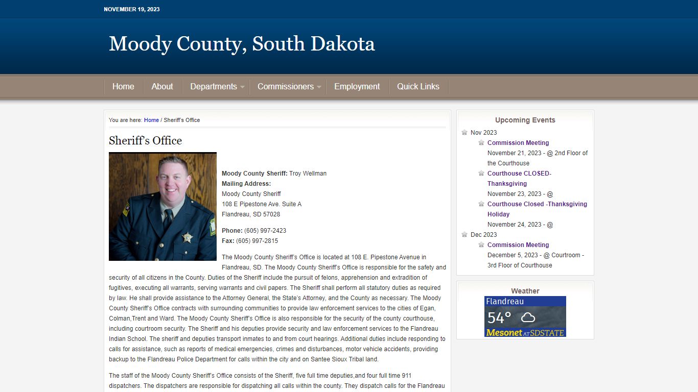 Sheriff’s Office - Moody County, South Dakota