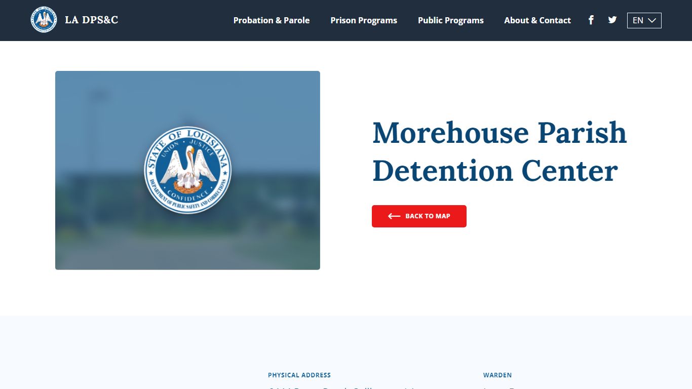 Morehouse Parish Detention Center - Louisiana Department of Public ...