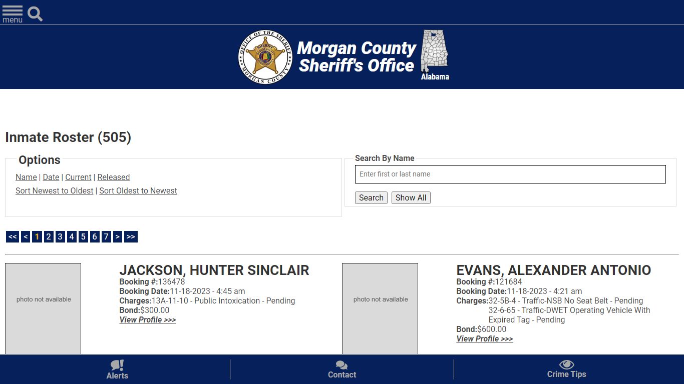 Inmate Roster (529) - Morgan County Sheriff, Al